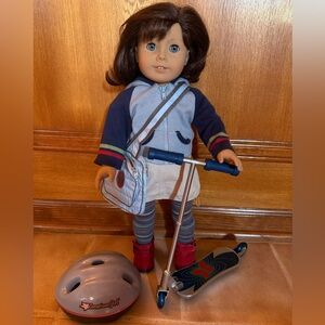 Lindsey Bergman Retired Pleasant Company American Girl scooter & helmet & bag